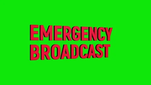 Emergency broadcast 3d rotating text word social media animation video Stock Footage 313821158