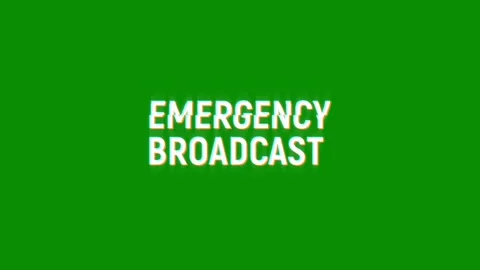 Emergency broadcast text glitch animation effect streaming and broadcast video Stock Footage 313297242