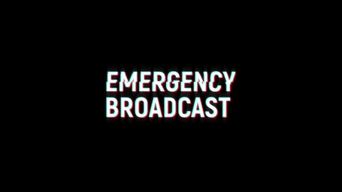Emergency broadcast text glitch animation effect streaming and broadcast video Vidéo 313297305