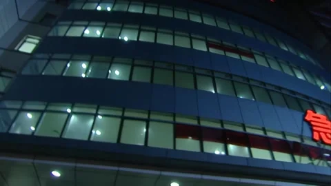 Emergency building at night Stock Footage 253771452