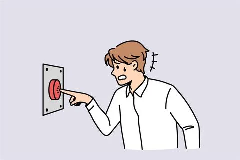 Emergency button and sos concept Illustrazione stock