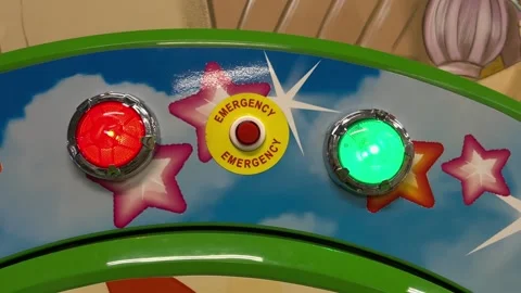 Emergency Button with Blinking Green and Red Light Stock Footage 304270132
