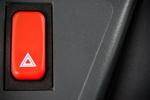Emergency button in event of accident Stock Photos