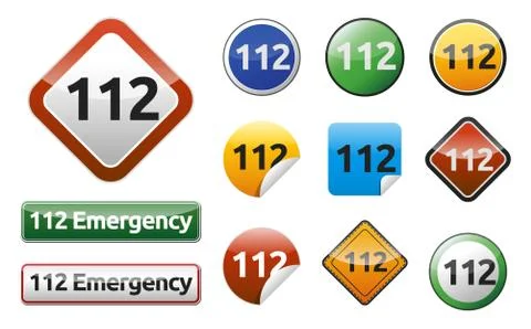 Emergency call 112 Stock Illustration