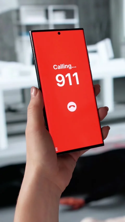 Emergency Call To 911 For Aid Stock Footage 311197355