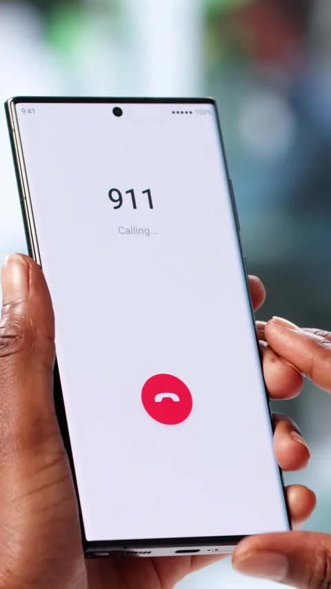 Emergency Call to 911. First Aid Stock Footage 313359018
