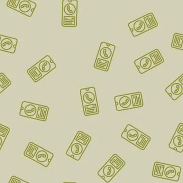 Emergency call ambulance line vector seamless pattern Stockillustratie