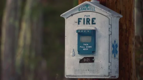 Emergency Call Box - Close Up Stock Footage 148293020