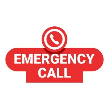 Emergency call button showing urgency and distress Stock Illustration