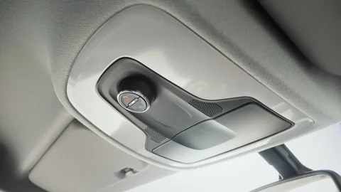 Emergency call button. Touch of Modernity, The Sophistication of a Car top light Stock Footage 257763485