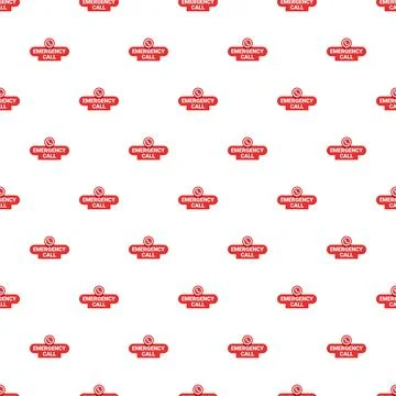 Emergency call buttons forming seamless pattern for urgent help Stock Illustration