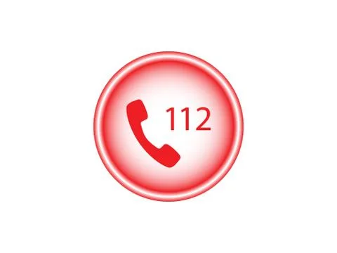 Emergency call icon. Vector illustration, flat design. Stock Illustration