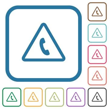 Emergency call simple icons Stock Illustration