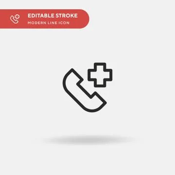 Emergency Call Simple vector icon. Illustration symbol design template for we 스톡 일러스트
