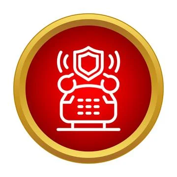 Emergency calling for security and protection services Stock Illustration