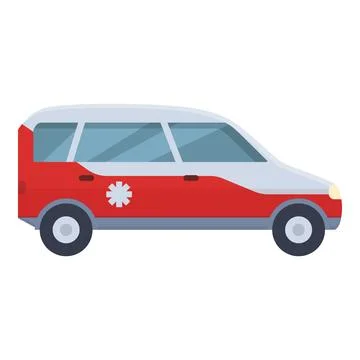 Emergency car icon cartoon vector. Vehicle ambulance Illustrazione stock