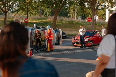 Emergency in case of accident Stock Photos