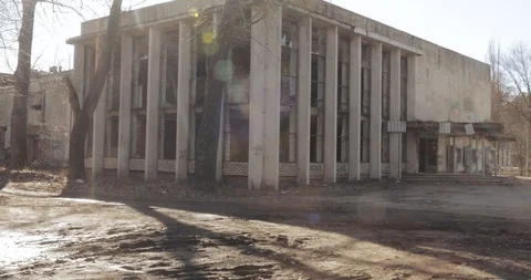 Emergency cinema building Stock-Footage 104089733