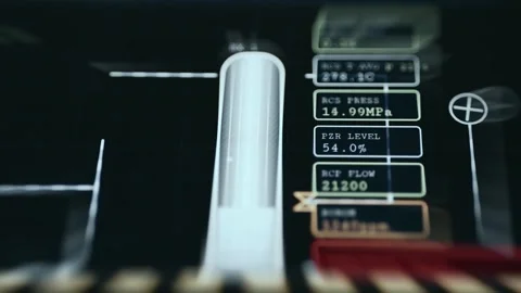 Emergency Control Panel with Red Button Stock Footage 338336085