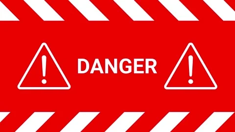 Emergency danger error line animated emergency danger error line sign 4k Stock Footage 277500210