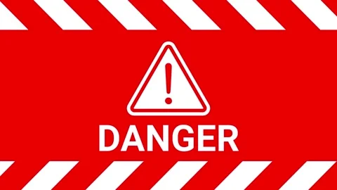 Emergency danger error line animated emergency danger error line sign 4k Stock Footage 277500569