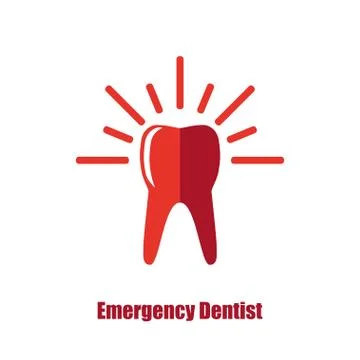 Emergency dentist logo Stock Illustration