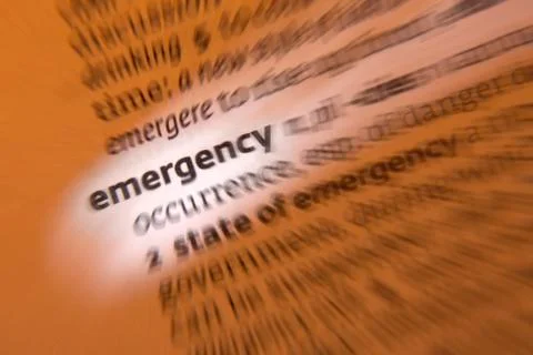 Emergency - Dictionary Definition Stock Photos