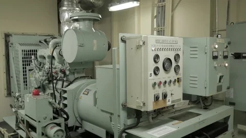 Emergency diesel generator Stock Footage 70102887