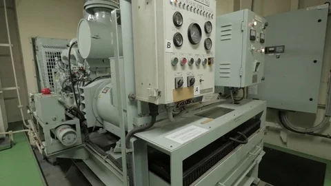 Emergency diesel generator Stock Footage 70103546
