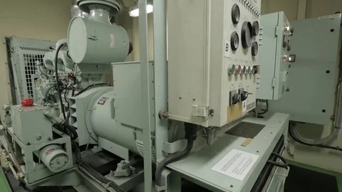 Emergency diesel generator Stock Footage 70103701