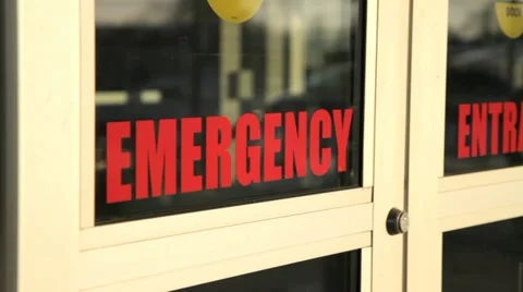 Emergency Doors closing - angle 1 Stock Footage