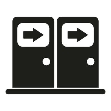 Emergency doors icon simple vector. Gate hand Ilustración de archivo