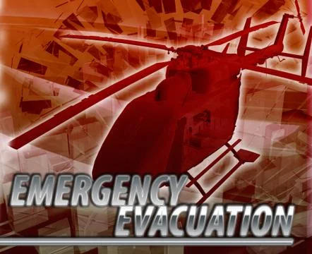 Emergency evacuation Abstract concept digital illustration Stock Illustration