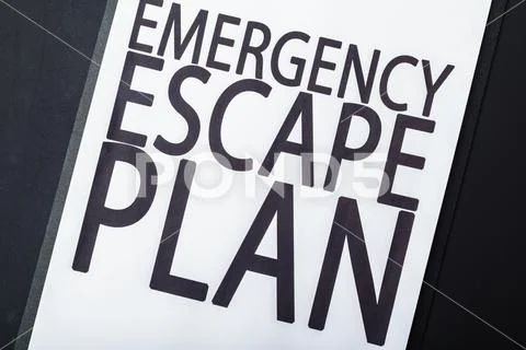 Emergency evacuation plan Stock Photos