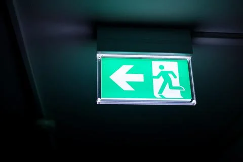 Emergency exit concept Stock Photos