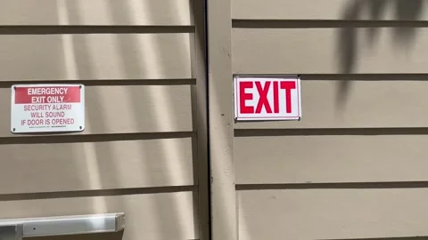 Emergency Exit Door Stock Footage 245325759