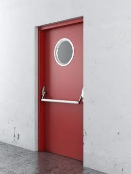 Emergency exit door Stock Illustration