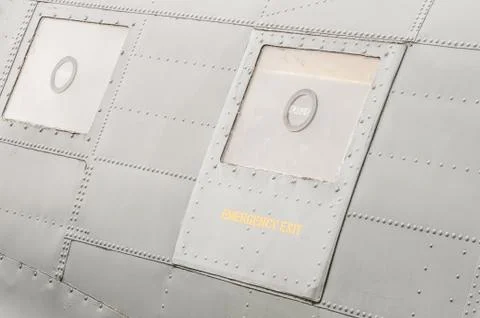 Emergency exit hatch Stock Photos