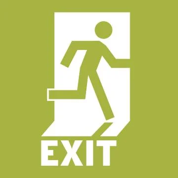 Emergency Exit Icon Illustrazione stock