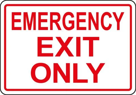 Emergency exit only sign. Stock Illustration