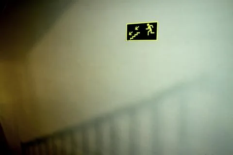 Emergency exit Stock Photos