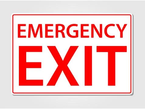 Emergency exit sign Stock Illustration