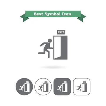 Emergency exit sign Stock Illustration