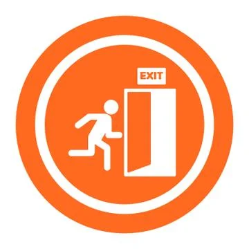 Emergency exit sign 스톡 일러스트