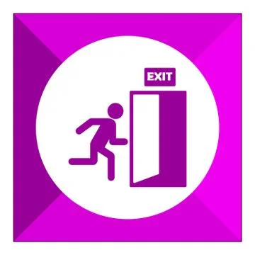 Emergency exit sign 스톡 일러스트