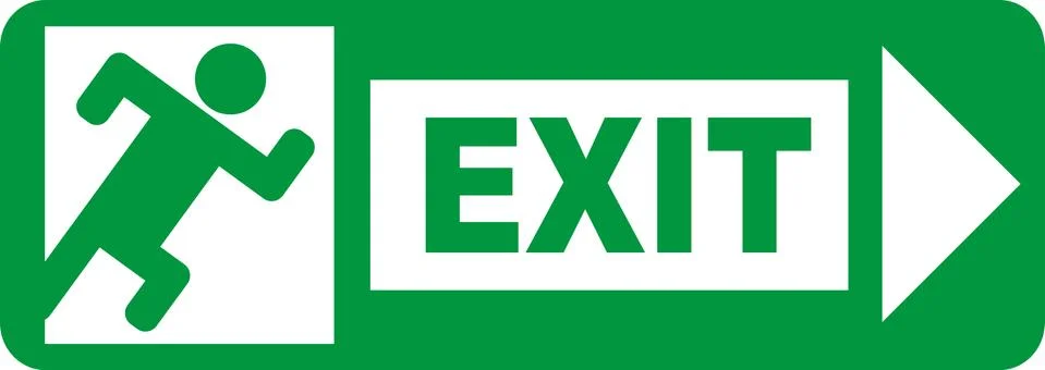Emergency exit sign Stock Illustration