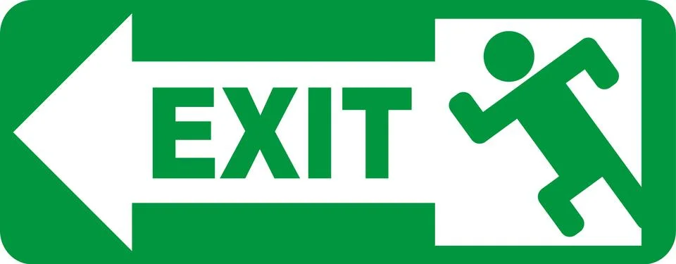 Emergency exit sign Stock Illustration