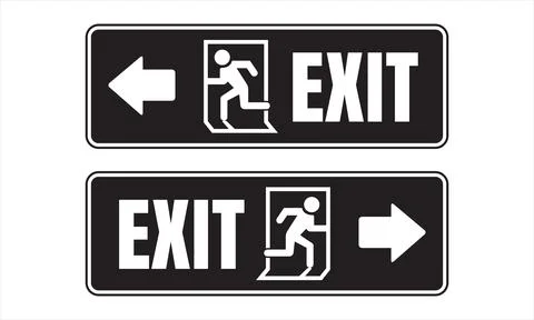 Emergency exit sign Stock Illustration