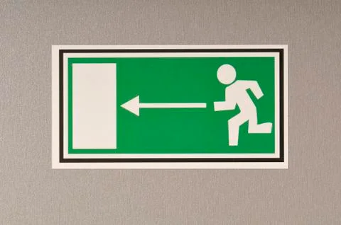 Emergency Exit Sign Stock Photos