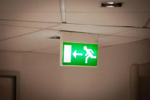 Emergency Exit Sign Stock Photos